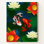 Journal Zen Yin Yang Koi Poisson blanc Lotus Pond (Dos)