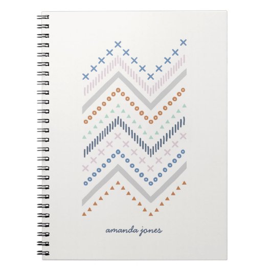 Journal Zig Zag mixte - Cobalt (Devant)