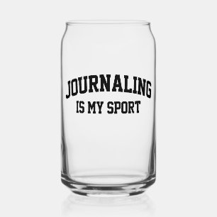 Journaling is mijn sport blikvorm glas