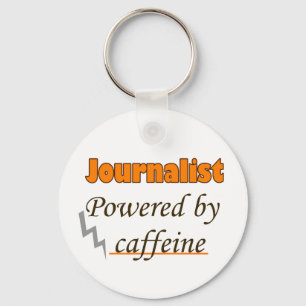Journalist aangedreven door cafeïne sleutelhanger