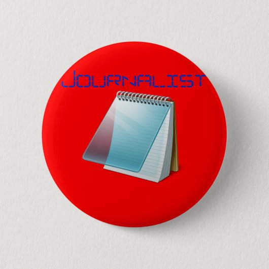 Journalist Badge Ronde Button 5,7 Cm (Voorkant)