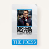 Journalist die het nieuws meldt badge (Voorkant)