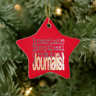 Journalist Extraordinaire Keramisch Ornament