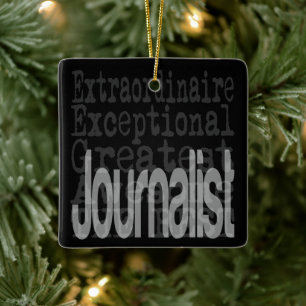 Journalist Extraordinaire Keramisch Ornament