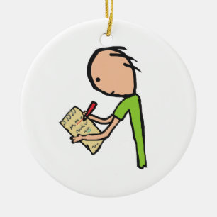 Journalist Keramisch Ornament