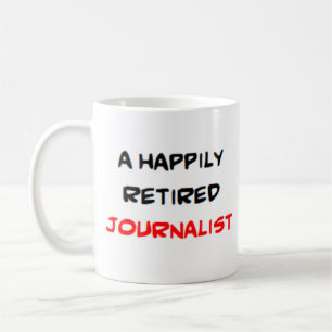 journalist met pensioen koffiemok