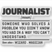 Journalist Noun Blogging Lovers Cool Columnist Sticker (Voorkant)