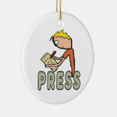 Journalist Persverslag Keramisch Ornament (Rechts)