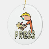 Journalist Persverslag Keramisch Ornament (Links)