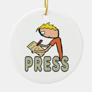 Journalist Press Reporter Keramisch Ornament