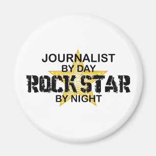 Journalist Rock Star bij nacht Magneet