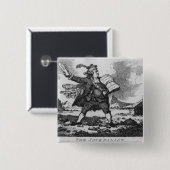 Journalist Vierkante Button 5,1 Cm (Voorkant /achterkant)