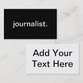Journalist Visitekaartje (Voorkant / Achterkant)