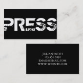 Journalist Writer Media Press Visitekaartje (Voorkant / Achterkant)