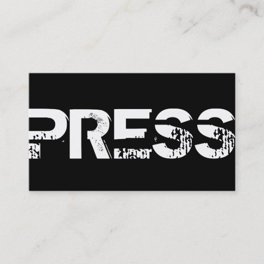 Journalist Writer Media Press Visitekaartje (Voorkant)