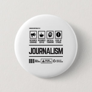 journalistiek ronde button 5,7 cm