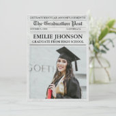 Journaux de Graduation Moderne Invitation au lycée (Debout devant)