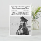 Journaux de Graduation Moderne Invitation au lycée (Debout devant)