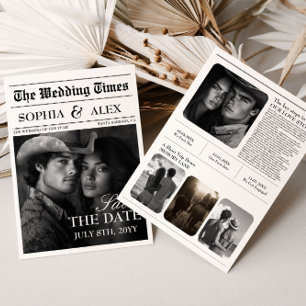 Journaux Save The Date Mariage Occidental
