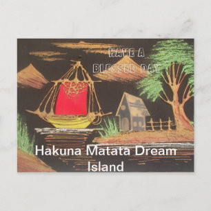 Journée bénie Hakuna Matata Carte postale
