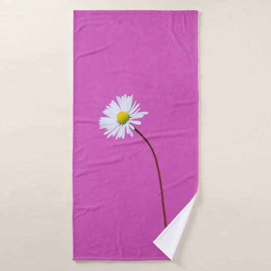 JOURNÉE BLANCHE SUR ARRIÈRE - PLAN ROSE (Serviette de bain)