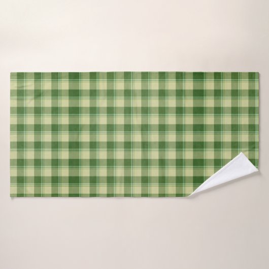 Journée de la Saint Patrick à Plaid Vert (Serviette de bain)