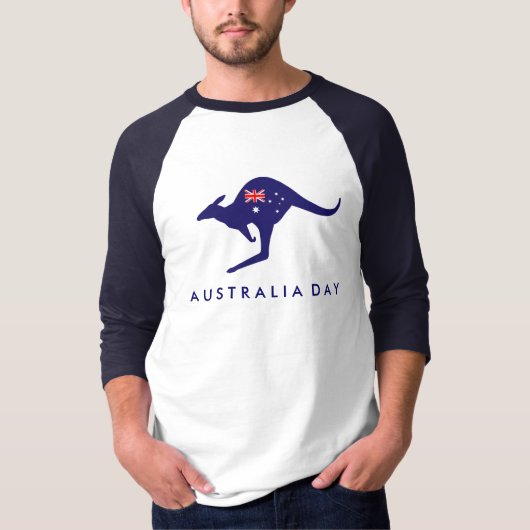 JOURNÉE DE L'AUSTRALIE KANGAROO FLAG TSHIRT (Devant)