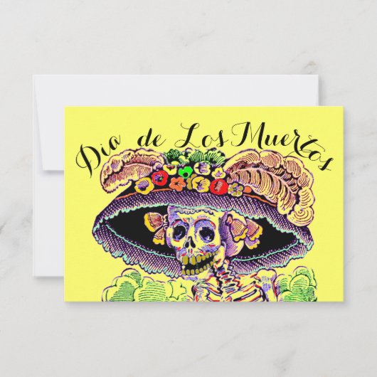 Journée Dia de Los Muertos des invitations mortes (Devant)