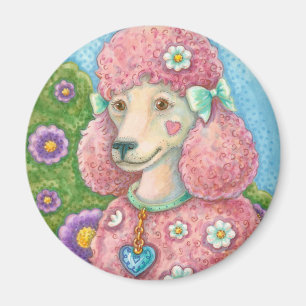 JOURNÉE LE CHIEN ROUND CHIEN MAGNET Français Pink