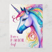 Journée Magique Carte Postale Licorne Fantaisiste (Devant)