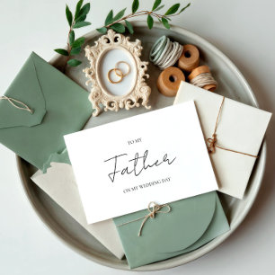 Journée Minimaliste De Mariage À Mon Père Carte Pa