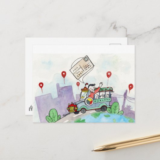 Journée mondiale de la carte postale 2021 (Devant/Arrière en situation)