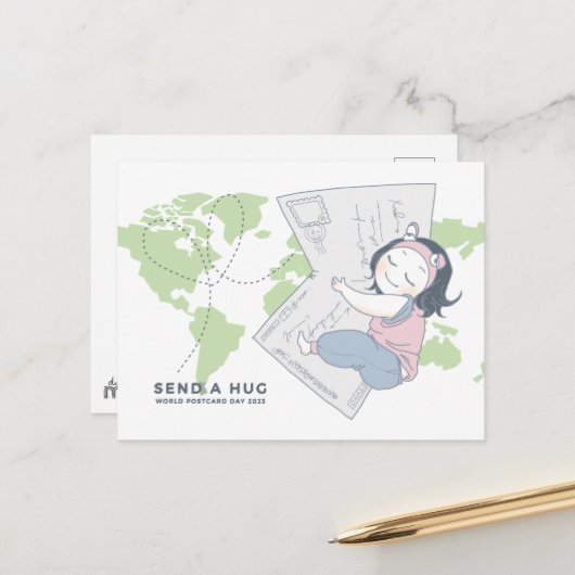 Journée mondiale des cartes postales 2023 (Devant/Arrière en situation)