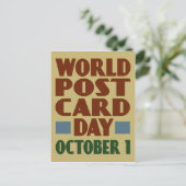 Journée mondiale des cartes postales avec typograp (Debout devant)