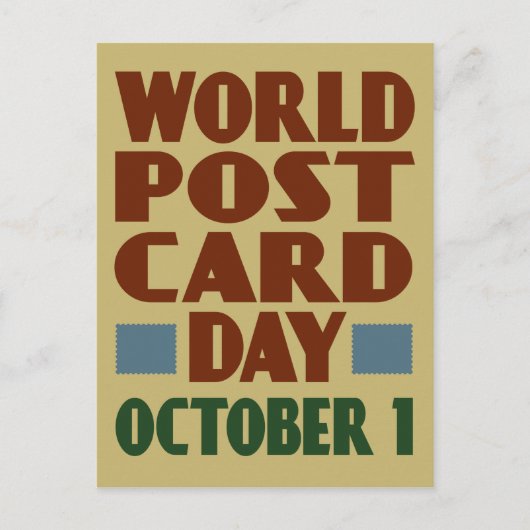 Journée mondiale des cartes postales avec typograp (Devant)