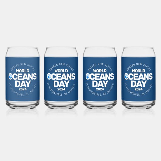 Journée mondiale des océans Bleu Stylisé Vagues de (Recto)