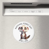 Journée nationale des furets 2 avril Magnet de vac (In Situ (Lave-vaisselle))