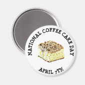 Journée nationale du gâteau café 7 avril Magnet de (Recto/Verso)