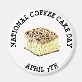 Journée nationale du gâteau café 7 avril Magnet de (Devant)