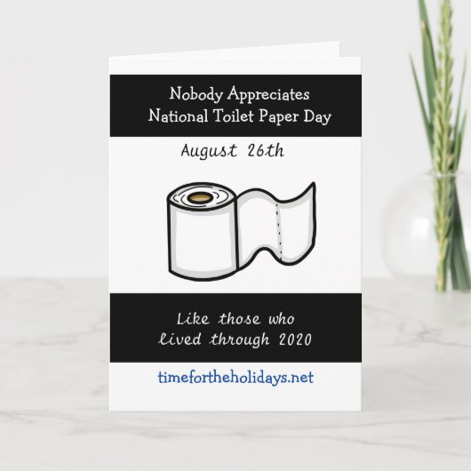 Journée nationale du papier toilette 26 août Carte (Devant)