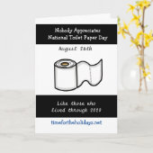 Journée nationale du papier toilette 26 août Carte (Fleur jaune)