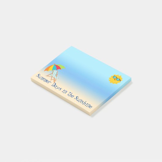 Journées d'été dans Sunshine Post-It Notes (Incliné)