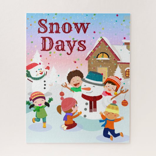 Journées enneigées, puzzle d'hiver (Vertical)