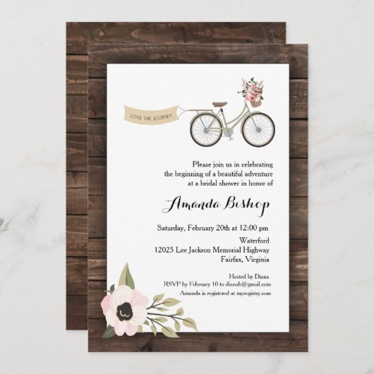 Journey 5" x 7" Uitnodiging / Flat Kaart (Voorkant / Achterkant)