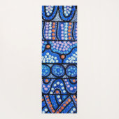 Journey Blue Aboriginal Art Yoga Mat (Achterkant)
