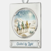 Journey of the Magi – Epiphany Banner Design Verzilverd Banner Ornament (Links)