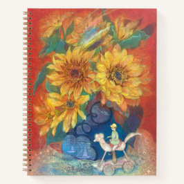 Journey of Whimsy: Sunflower & Rainbow  Notitieboek