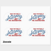 JOURNEY-stickers Ovale Sticker (Vel)