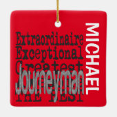 Journeyman Extraordinaire CUSTOM Keramisch Ornament (Achterkant)