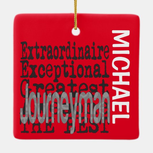 Journeyman Extraordinaire CUSTOM Keramisch Ornament (Achterkant)